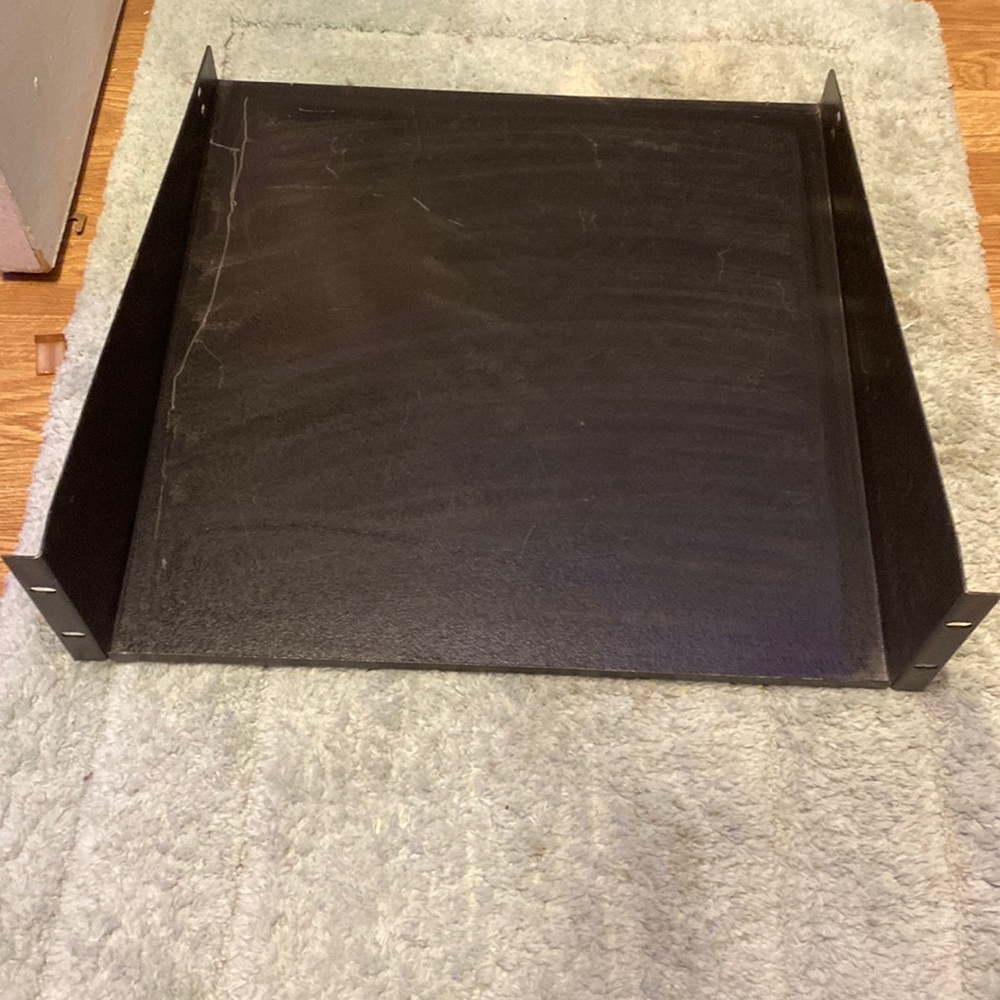 19” Server Black Rack Mount Shelf components tray , Black 19 inch rackmount